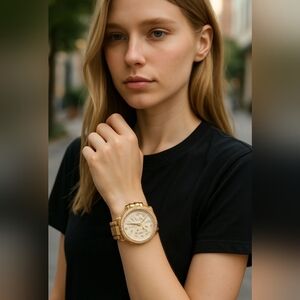 MICHAEL KORS Parker Rose Gold-Tone Chronograph Watch